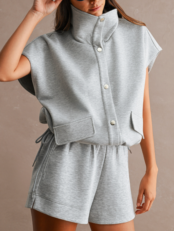 Grey Scuba Funnel Neck Set