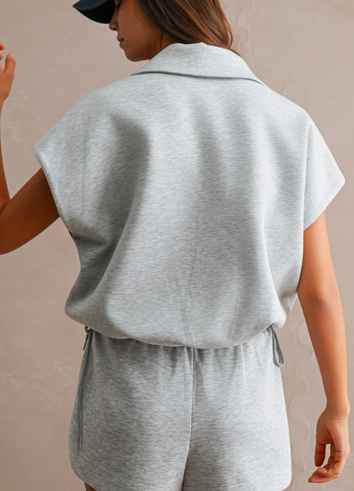 Grey Scuba Funnel Neck Set