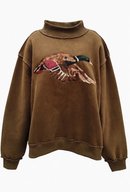 Mallard Embroidered VIRAL Mockneck Sweatshirt (PREORDER)