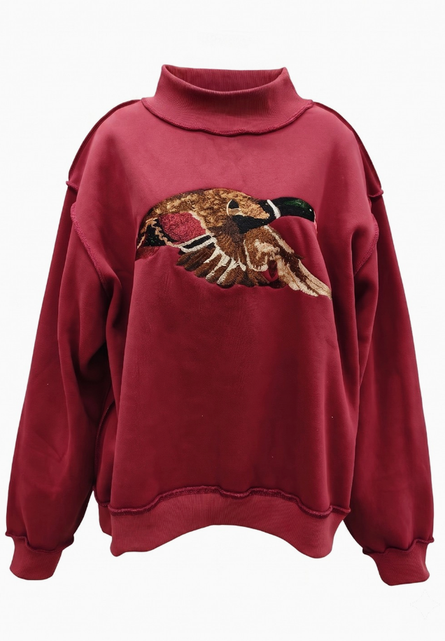 Mallard Embroidered VIRAL Mockneck Sweatshirt (PREORDER)