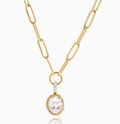 Oval Gem Necklace