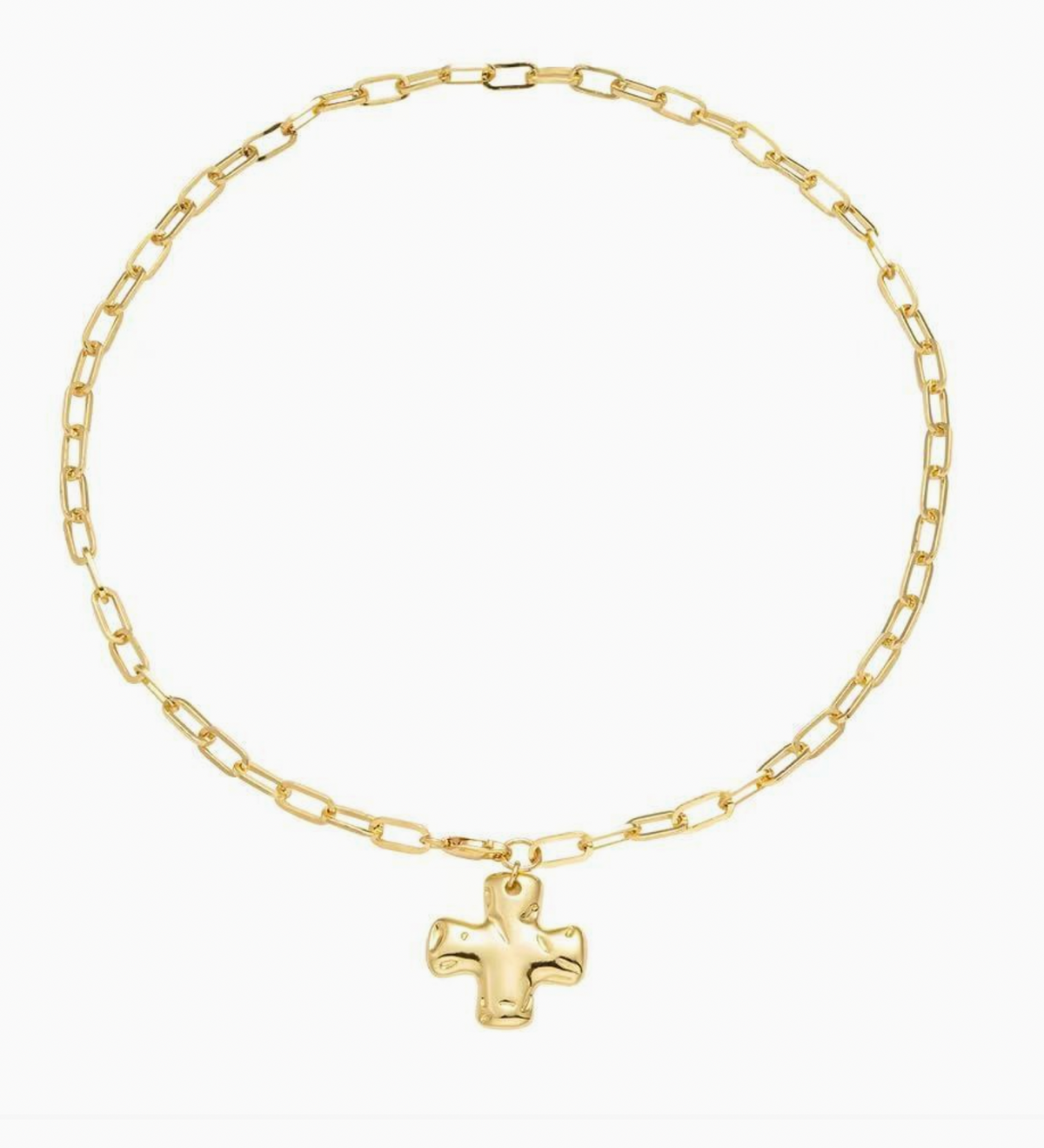 Hammered Cross Necklace