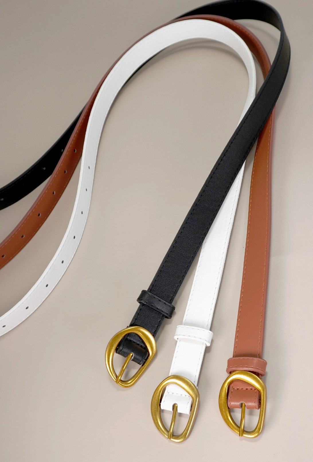 Faux Leather Buckle Belt (multiple colors)
