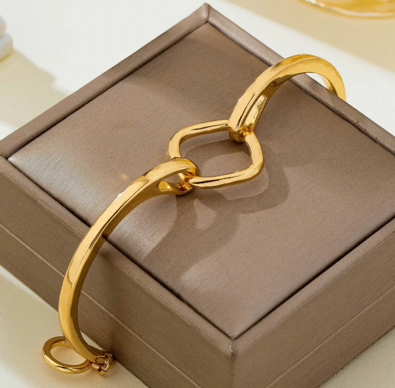 Hammered Square Link Bracelet