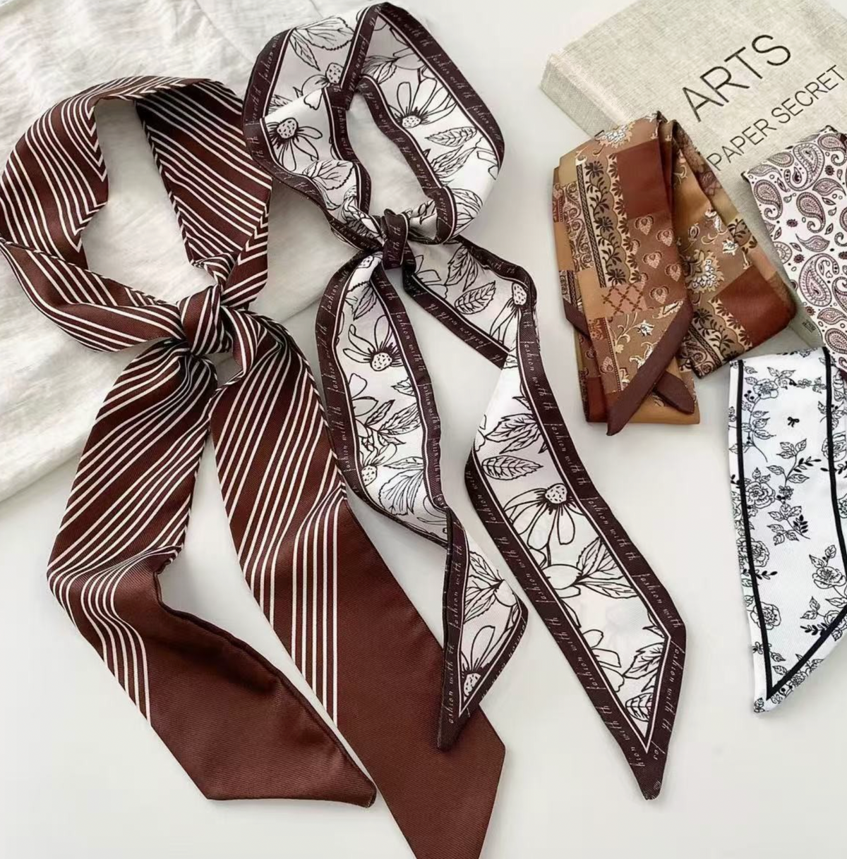 Printed Skinny Scarf (multiple prints)