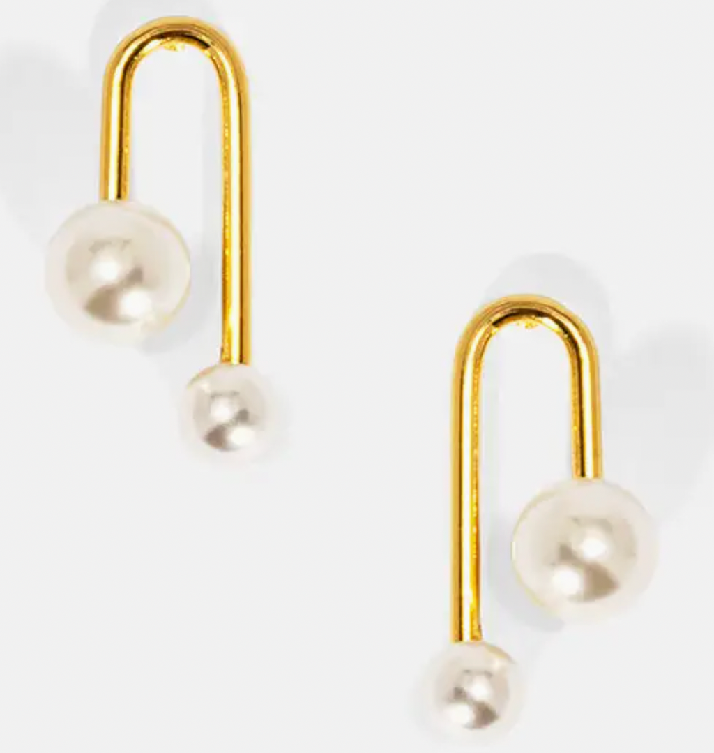 Vioroo Asymmetrical Pearl Drop Earring