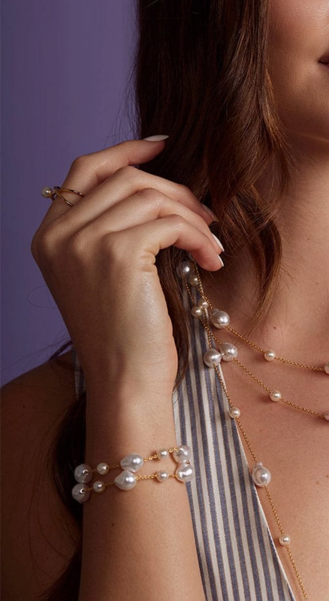 Vioroo Baroque Duo Chain Magnet Bracelet