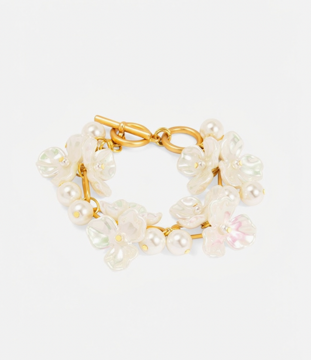Vioroo Bloomlight Pearl Flower Bracelet