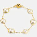 Vioroo Half Pearl and Chain Magnet Bracelet
