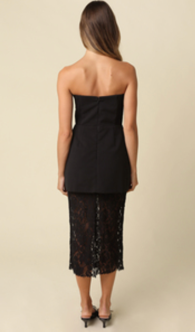 Jaya Strapless Dress in Black