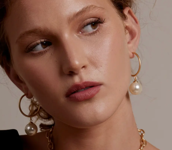 Vioroo Pearl Bead Hoop Earring