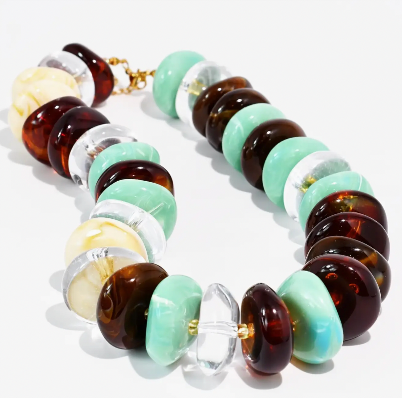 The Icon Mint/Brown Necklace