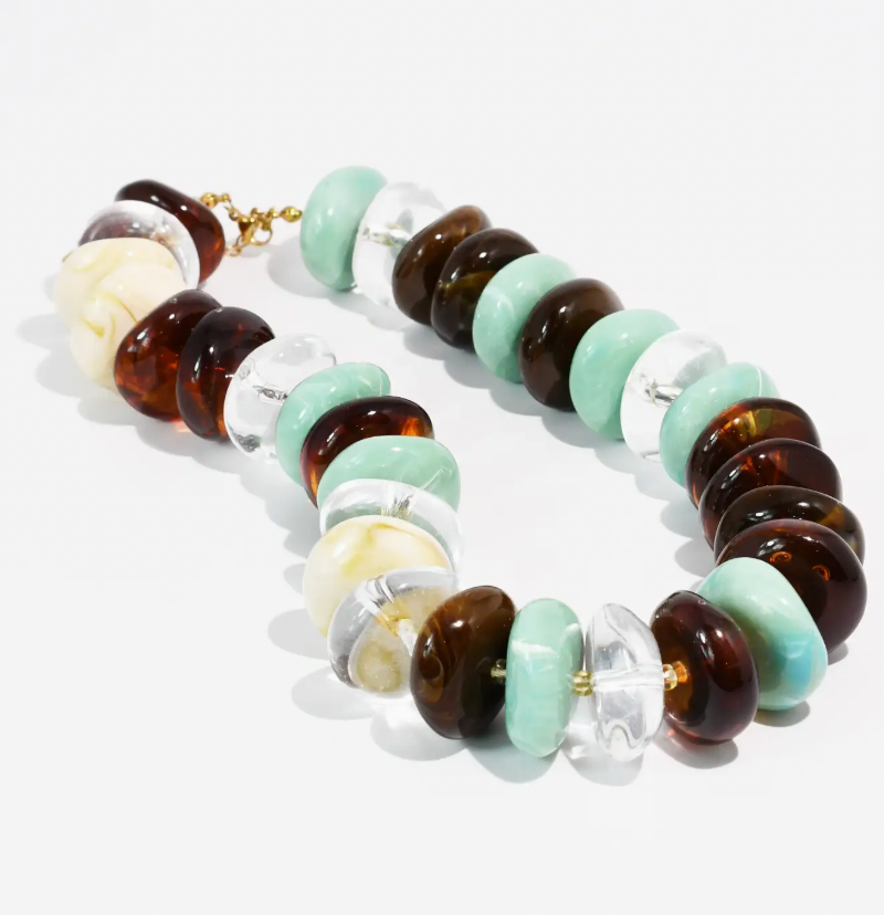 The Icon Mint/Brown Necklace