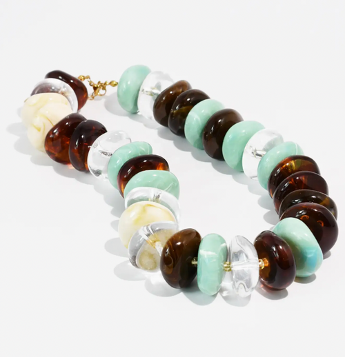 The Icon Mint/Brown Necklace