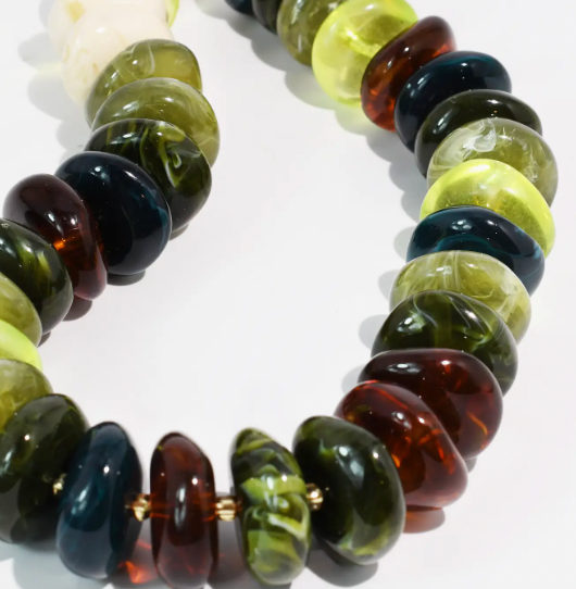 The Icon Olive/Amber Necklace