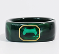 Gemma Cuff Bracelet in Emerald