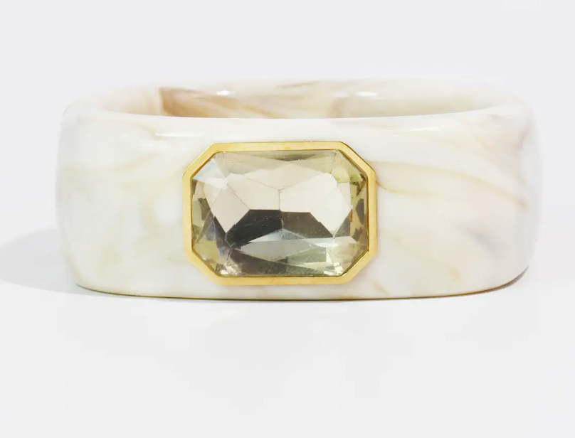 Gemma Cuff Bracelet in Cream