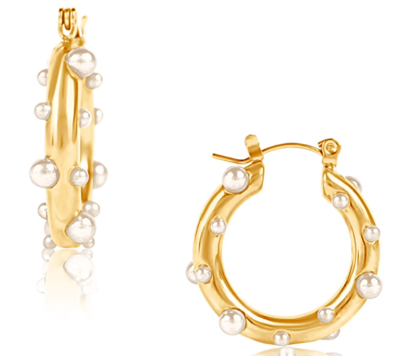 Ellie Vail Nicoletta Pearl Hoop Earring