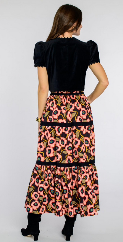 Elizabeth James Coco Top in Velvet Black