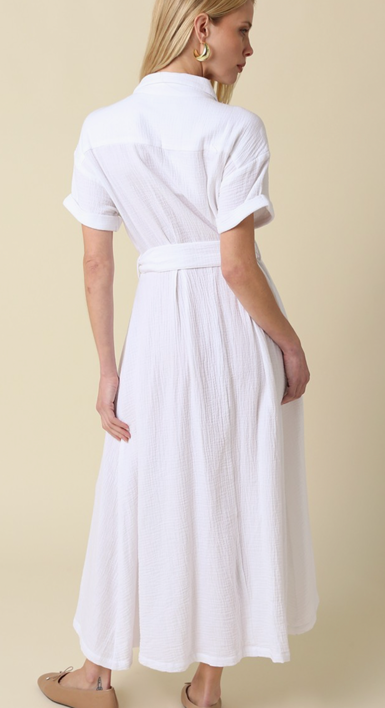 Kyra Belted Shirt Dress