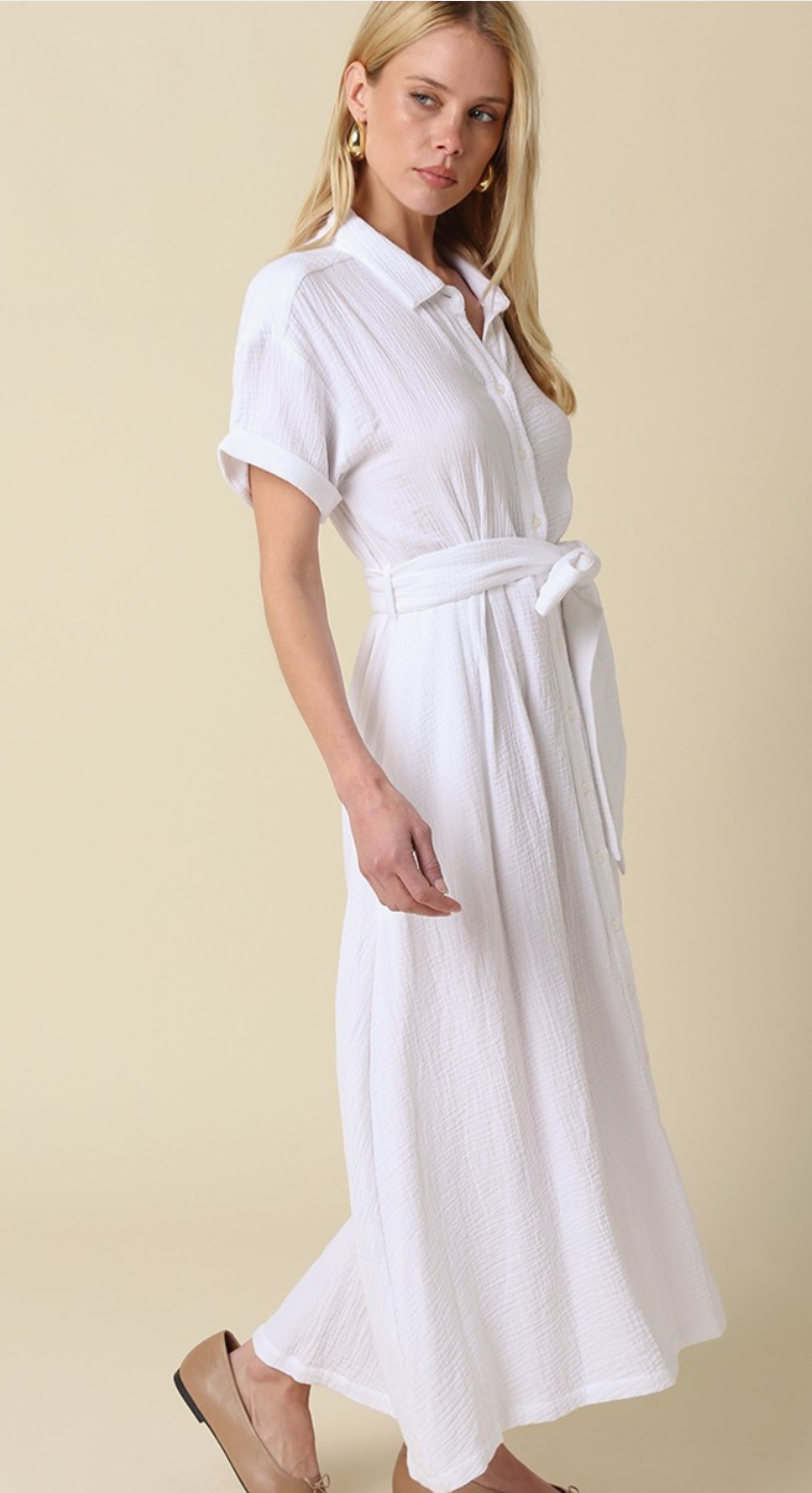 Kyra Belted Shirt Dress