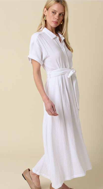 Kyra Belted Shirt Dress