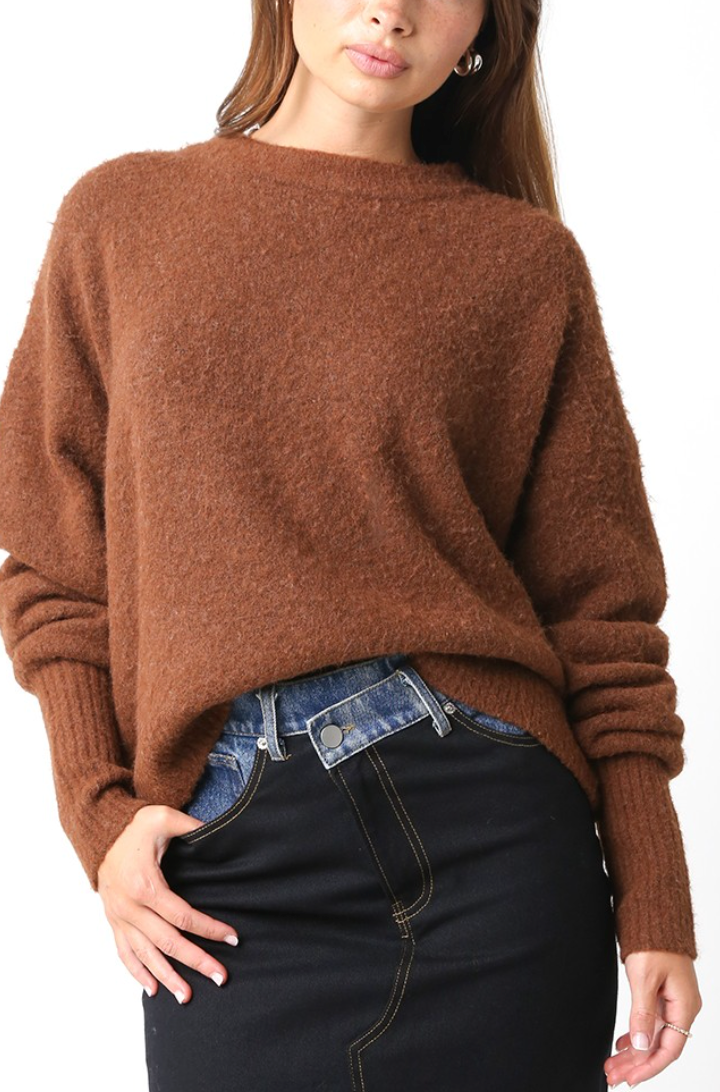 Julien Mocha Cozy Sweater
