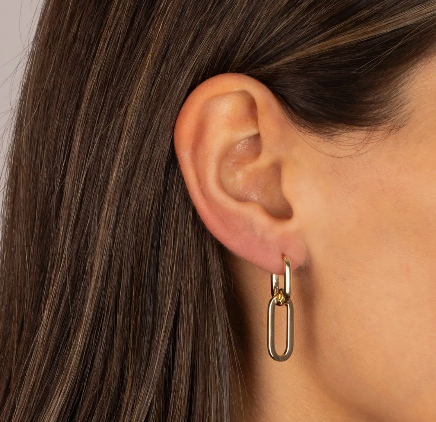 Adina Eden Gold Link Drop Earring
