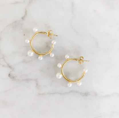 Ever Alice Pearl Hoops