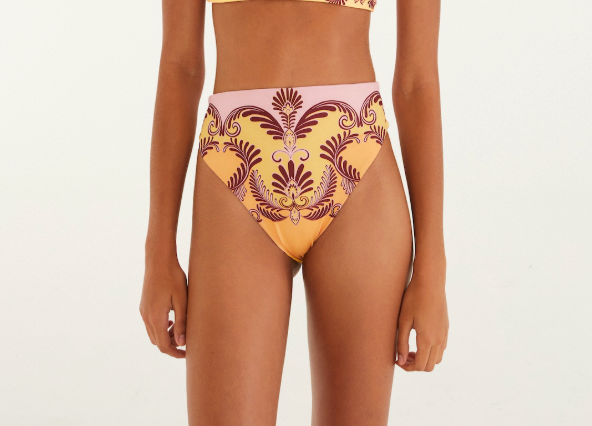 Farm Rio Arabesc Soft Yellow Hot Pants Bikini Bottom