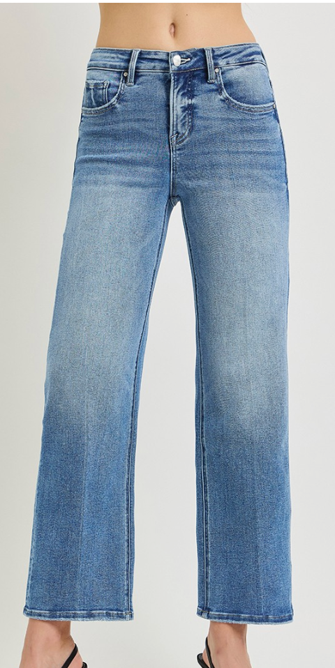 Tummy Control High Rise Ankle Denim