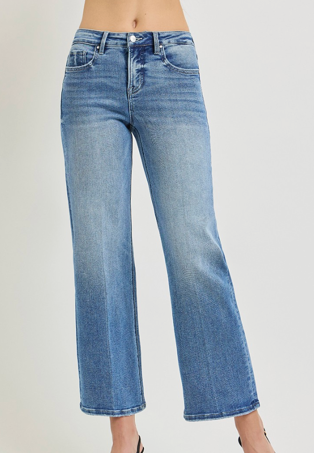 Tummy Control High Rise Ankle Denim