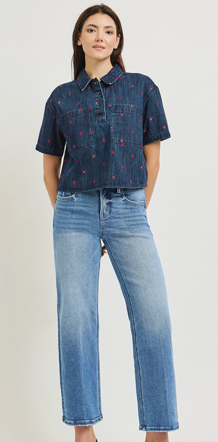Tummy Control High Rise Ankle Denim