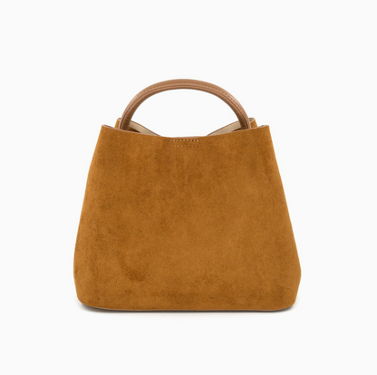 Lucia Suede Bag in Tan