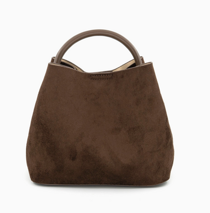 Lucia Suede Bag in Chocolate