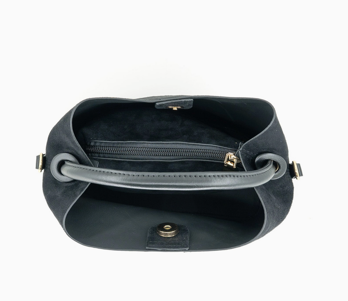 Lucia Suede Bag in Chocolate