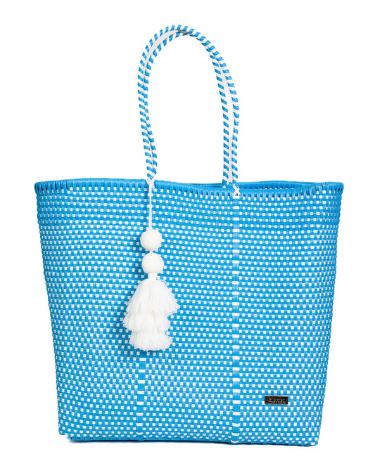 Valerosa Jumbo bag in Sky Blue and White Checkered