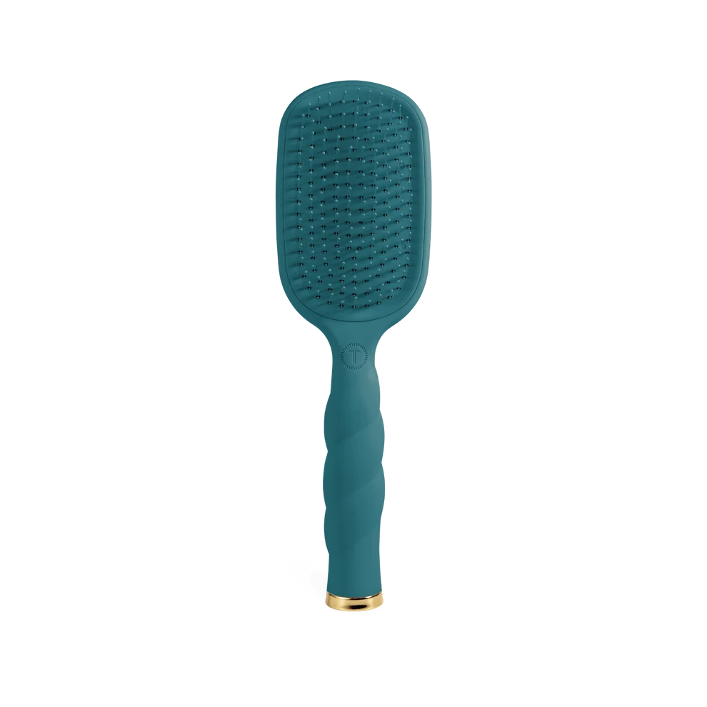 TELETIES: Detangler Hair Brush for Thick Hair - Teal With It