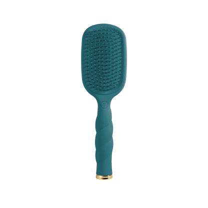 TELETIES: Detangler Hair Brush for Thick Hair - Teal With It