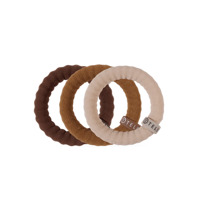 TELETIES: Espresso Yourself Small Nylon Hair Ties