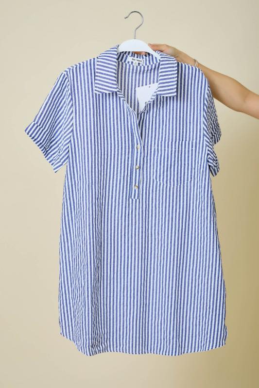 Gauze Dress - Navy Stripe