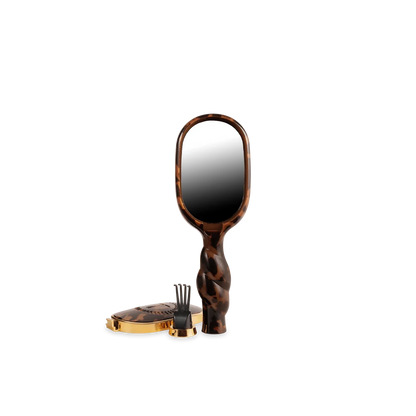 TELETIES: Mini Detangler Hair Brush for Medium Hair - Tortoise