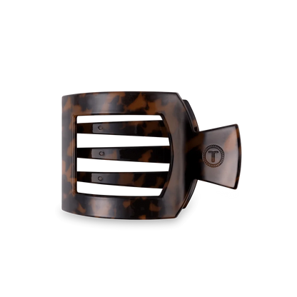 TELETIES: Tortoise Medium Flat Square Hair Clip